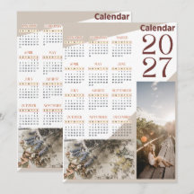 Calendario personalizado de pared con fotos 2027