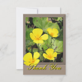 Tarjeta de agradecimiento California Poppy