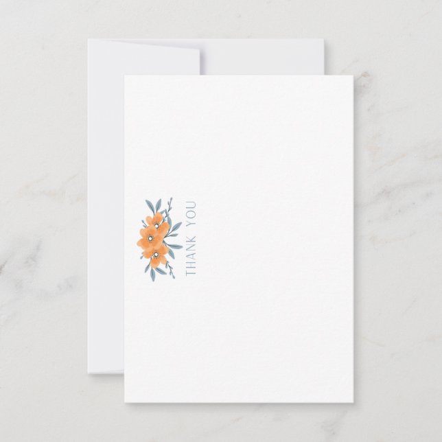 Tarjeta De Agradecimiento California Poppy Despedida de Soltera Flat (Anverso)