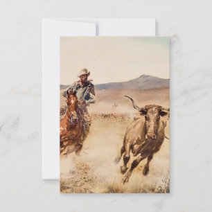 Tarjeta De Agradecimiento “California Vaquero” de Edward Borein