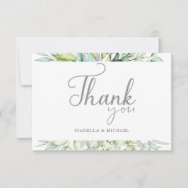 Tarjeta De Agradecimiento Caligrafía Boda Botánico Gracias