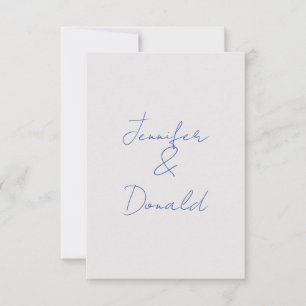 Tarjeta De Agradecimiento Caligrafía clásica de moda nombres personales senc