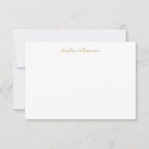 Tarjeta De Agradecimiento Caligrafía de Marigold Minimalista Simple Escrita