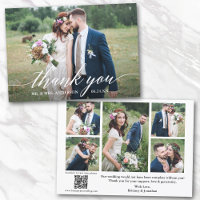 Caligrafía moderna 6 fotos Boda de código QR