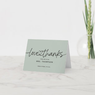Tarjeta De Agradecimiento Caligrafía moderna para despedida de soltera en ve