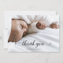 Tarjeta De Agradecimiento Caligrafía, Recién nacido fotográfico, muchas grac