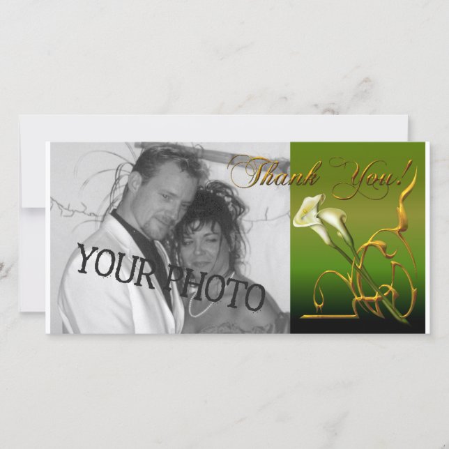 Tarjeta De Agradecimiento Calla Gracias (Anverso)