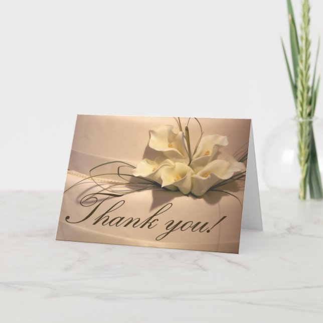 Tarjeta De Agradecimiento Calla Lily Gracias Cartas (Anverso)