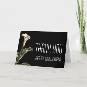 Tarjeta De Agradecimiento Calla Lily Modern Floral Gracias