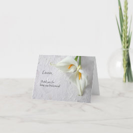 Tarjeta De Agradecimiento Calla se queda con espacio para el texto