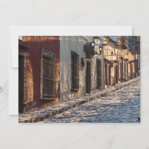 Tarjeta De Agradecimiento Calle de adoquines en México