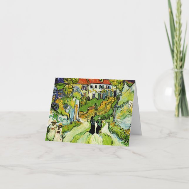 Tarjeta De Agradecimiento Calle y pasos del pueblo (Anverso)