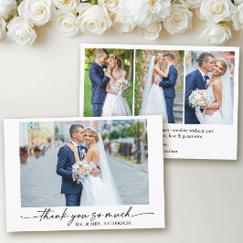 Tarjeta De Agradecimiento Calligraphy Ink Pen Love 4 Photo Boda