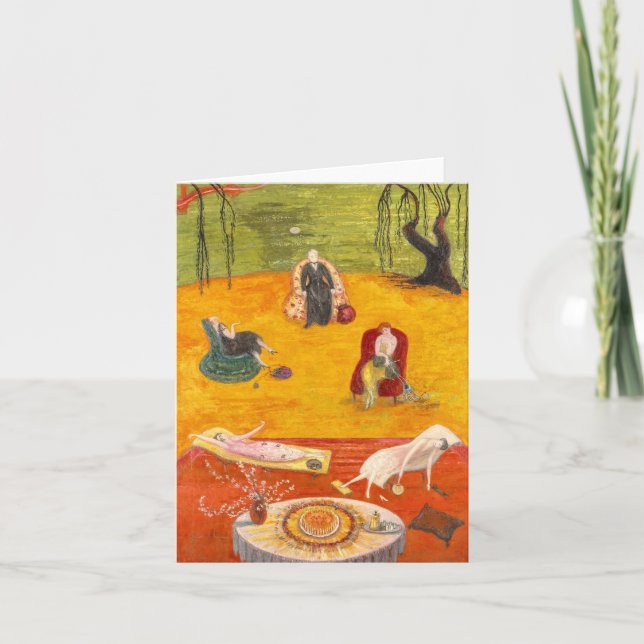 Tarjeta De Agradecimiento Calor de Florine Stettheimer (Anverso)