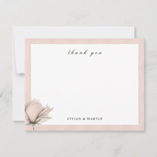 Tarjeta De Agradecimiento Calor invernal Floral Boda Blank