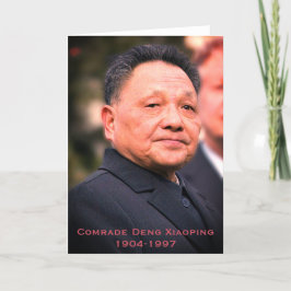 Tarjeta De Agradecimiento Camarada Deng Xiaoping - Líder chino