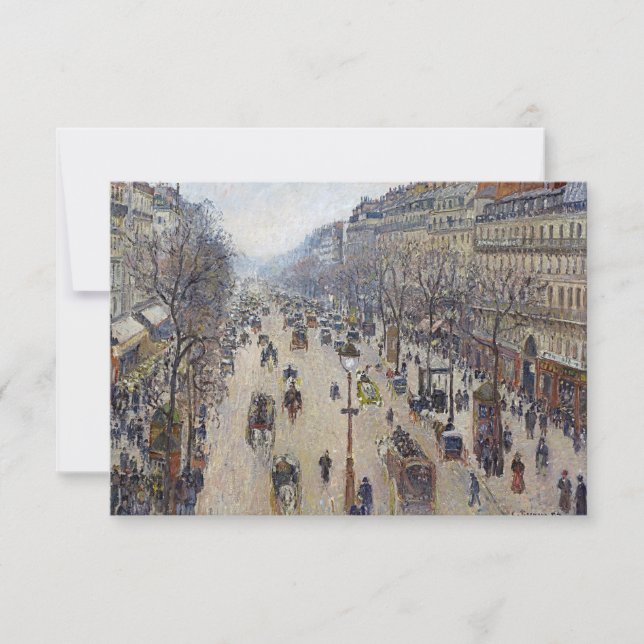 Tarjeta De Agradecimiento Camille Pissarro - Boulevard Montmartre, mañana (Anverso)
