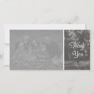Tarjeta De Agradecimiento Camino de Woodland - Gracias - Gris