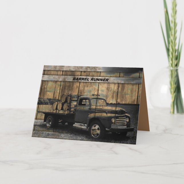 Tarjeta De Agradecimiento Camión antiguo de vintage (Anverso)