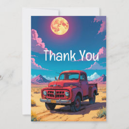 Tarjeta De Agradecimiento Camión clásico americano de recogida