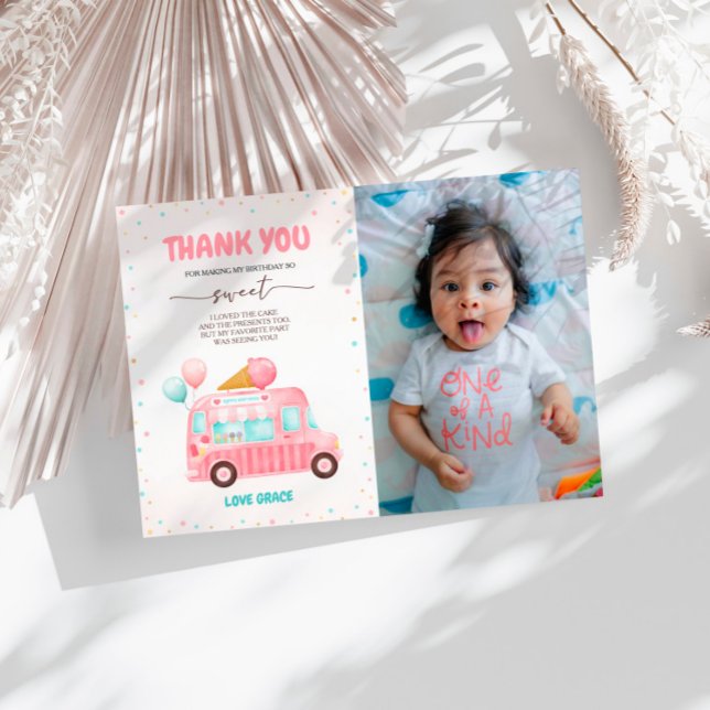 Tarjeta De Agradecimiento Camión de helado aquí es la foto de cumpleaños de  (Subido por el creador)