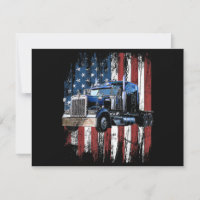 Camionero Conductor De Camión De Bandera Estadouni