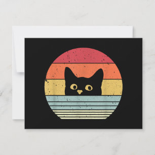 Tarjeta De Agradecimiento Camiseta de gato. Estilo retro