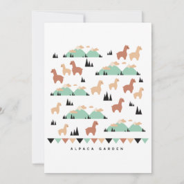 Tarjeta De Agradecimiento Camiseta del jardín de primavera de Alpaca