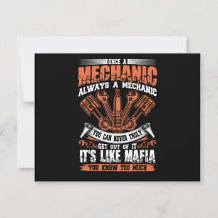 Tarjeta De Agradecimiento Camiseta Divertida de Craftsman Una Vez un Mecánic