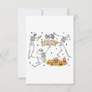 Tarjeta De Agradecimiento Camiseta retro de Halloween, divertido cráneo de H