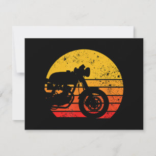 Tarjeta De Agradecimiento Camiseta retro vintage de motocicleta para Cafe Ra