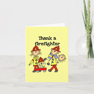 Tarjeta De Agradecimiento Camisetas y regalos de Agradece a un Bombero