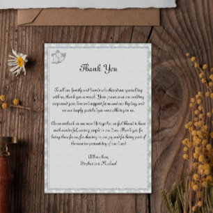 Tarjeta De Agradecimiento Campanas de boda elegantes de gris y plata Gracias