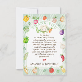 Tarjeta De Agradecimiento Campesinos comercializan Baby Shower