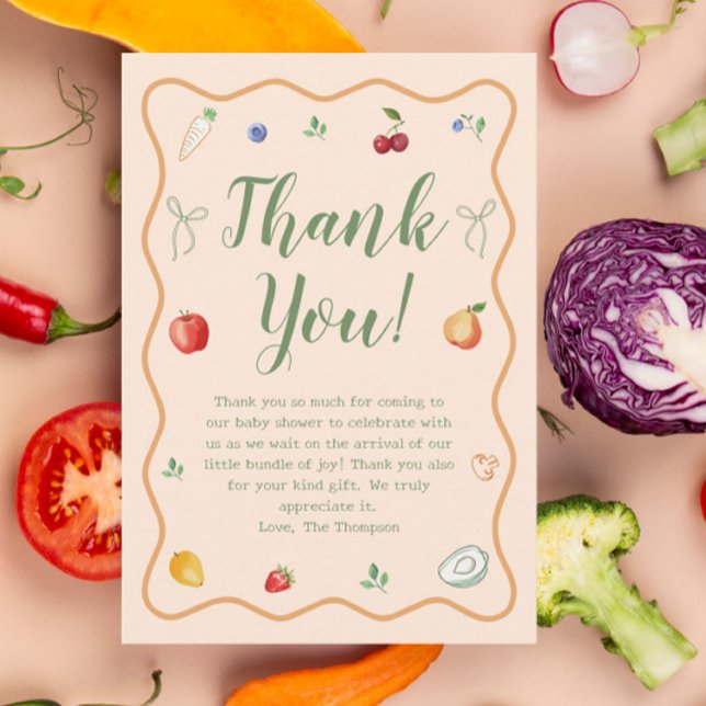 Tarjeta De Agradecimiento Campesinos comercializan Baby Shower (Subido por el creador)