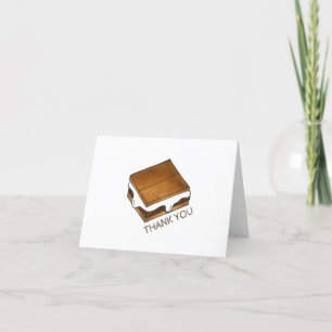 Tarjeta De Agradecimiento Campfire S'mores Marshmallow Smores Fiesta de cump