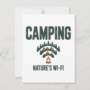 Tarjeta De Agradecimiento Camping Natures Wifi