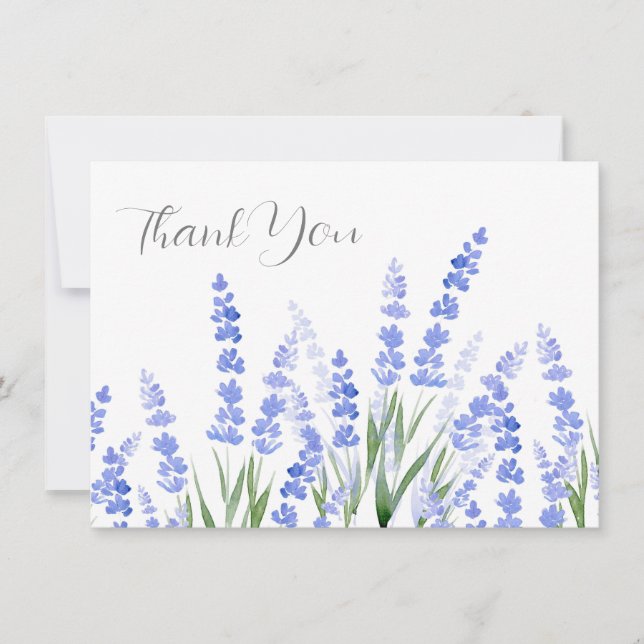 Tarjeta De Agradecimiento Campo de Lavender 2 (Anverso)