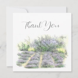 Tarjeta De Agradecimiento Campo Lavender