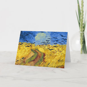 Tarjeta De Agradecimiento Campos de trigo de Van Gogh pintura impresionista