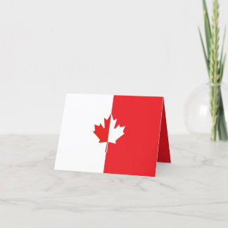 Tarjeta De Agradecimiento Canada Day Maple Leaf Red & White