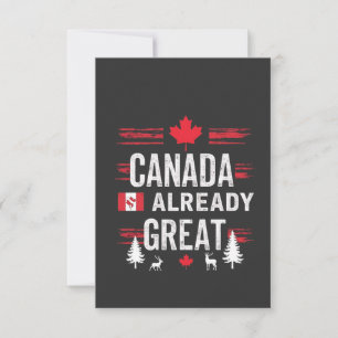 Tarjeta De Agradecimiento Canadá ya es grande Anti MAGA Anti Trump