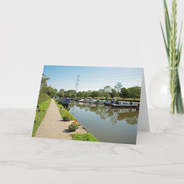 Tarjeta De Agradecimiento Canal de Macclesfield Superior Poynton Cheshire (Anverso)