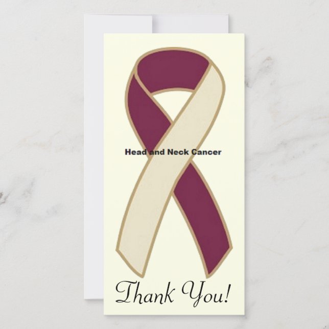 Tarjeta De Agradecimiento Cáncer de cabeza y cuello (Anverso)