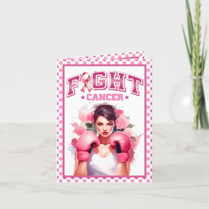 Tarjeta De Agradecimiento Cáncer de Mama Floral Rosa y Bonito
