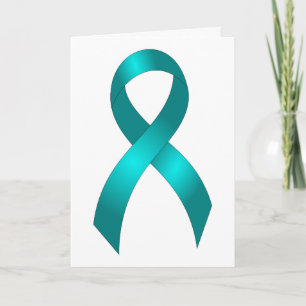 Tarjeta De Agradecimiento Cáncer de ovario Cáncer cervical - Cinta Verde az