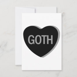 Tarjeta De Agradecimiento Candy Heart - Gótico