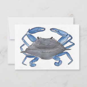 Tarjeta De Agradecimiento Cangrejo azul