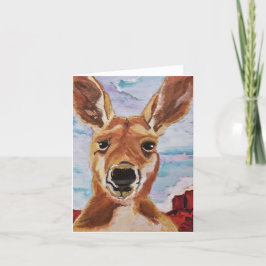 Tarjeta De Agradecimiento Canguro - Pequeño - 4" x 5,6" - Horizontal