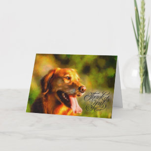 Tarjeta de agradecimiento - Canina de perro con re